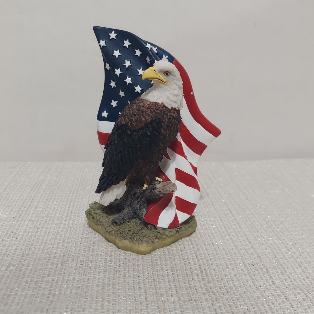 Life Symbols 1999 Batesville Casket Bald Eagle USA Flag‎ 5.5" x 3" x 2"